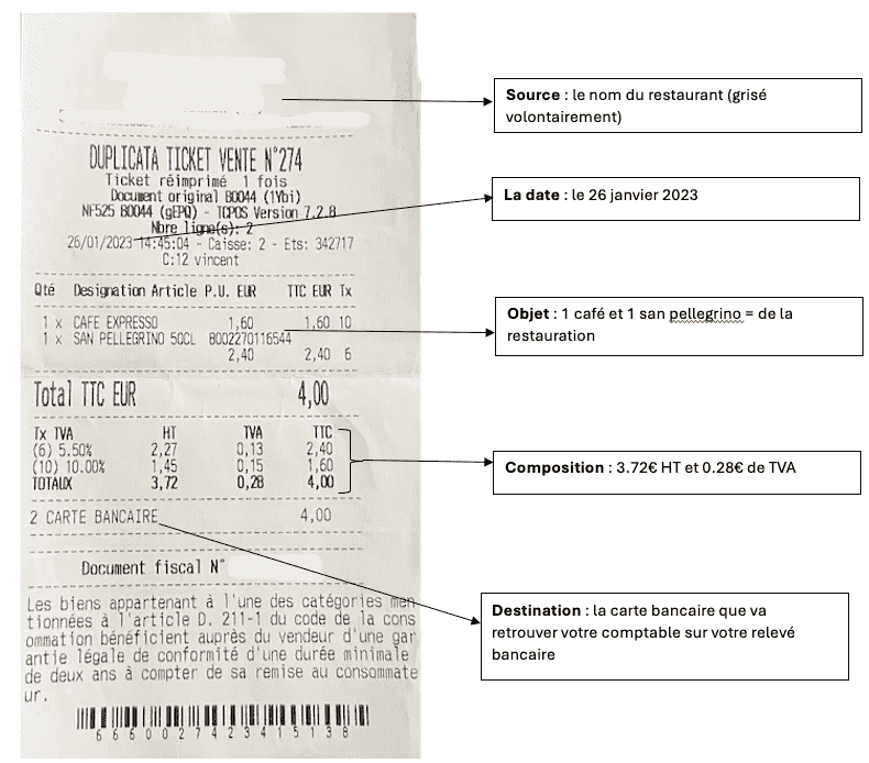 Pièce justificative comptable